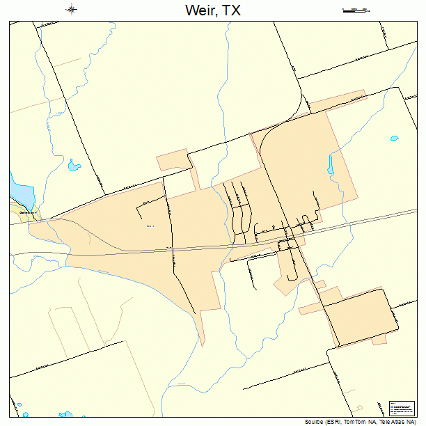 Weir, TX street map