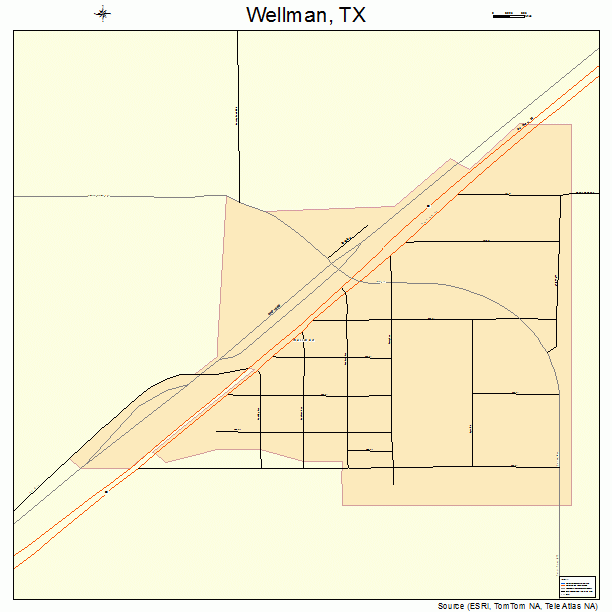 Wellman, TX street map