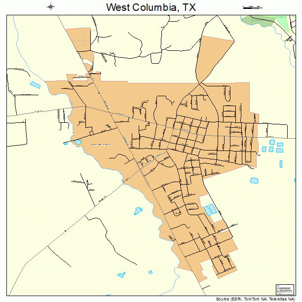 West Columbia, TX street map