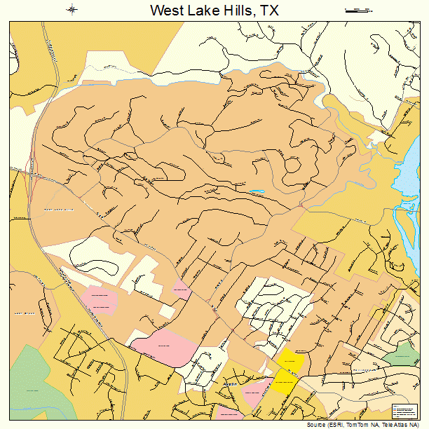 West Lake Hills, TX street map