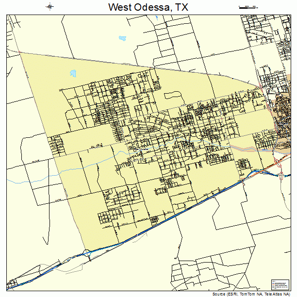 West Odessa, TX street map