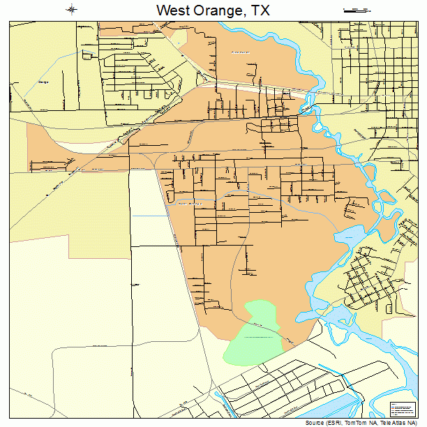 West Orange, TX street map
