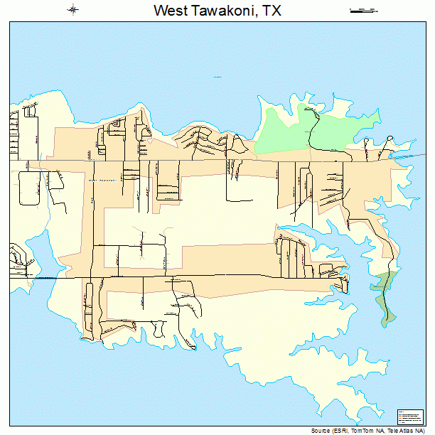 West Tawakoni, TX street map