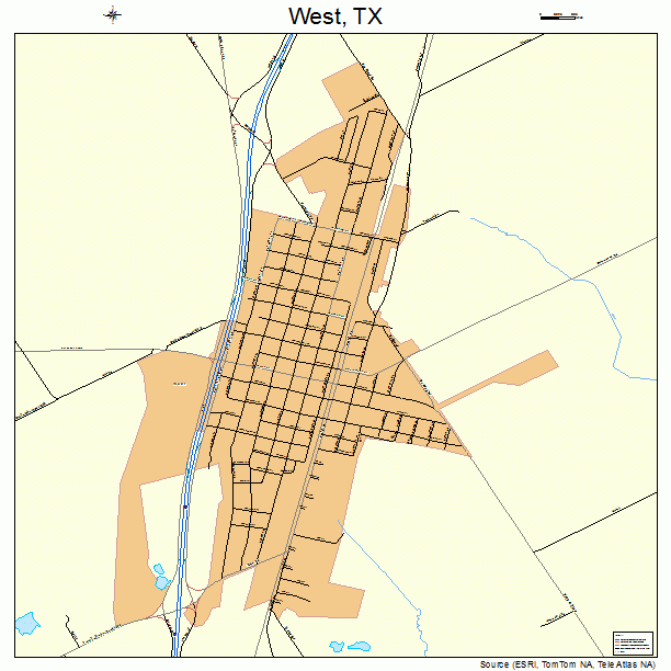 West, TX street map