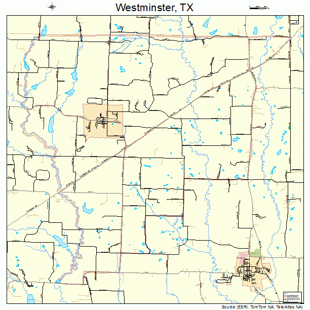 Westminster, TX street map