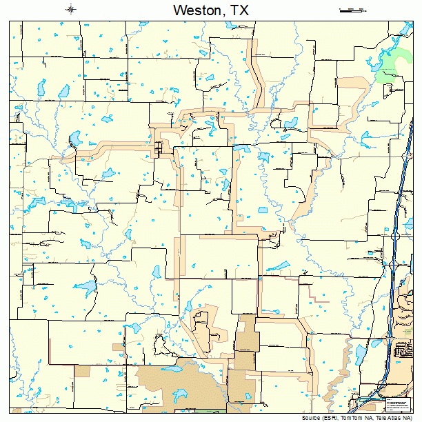 Weston, TX street map