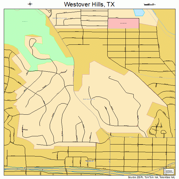Westover Hills, TX street map