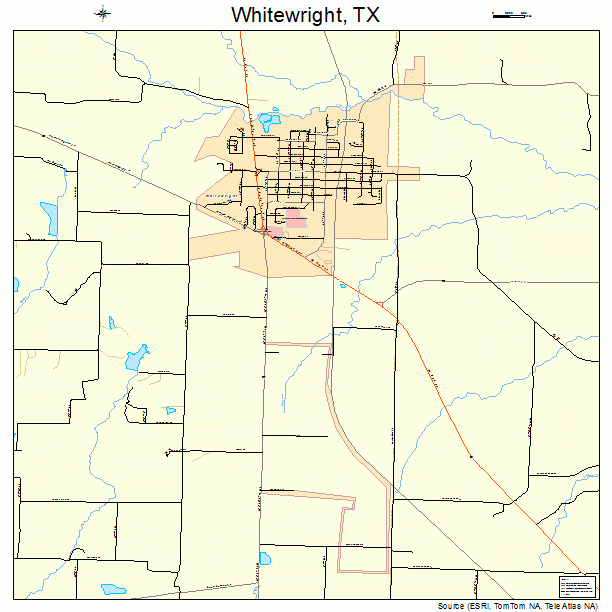 Whitewright, TX street map
