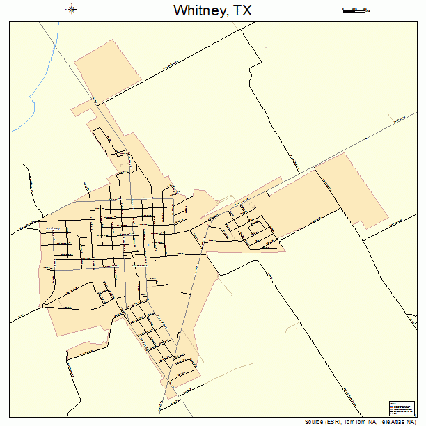 Whitney, TX street map