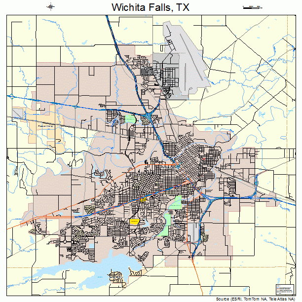 Wichita Falls, TX street map