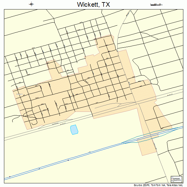 Wickett, TX street map