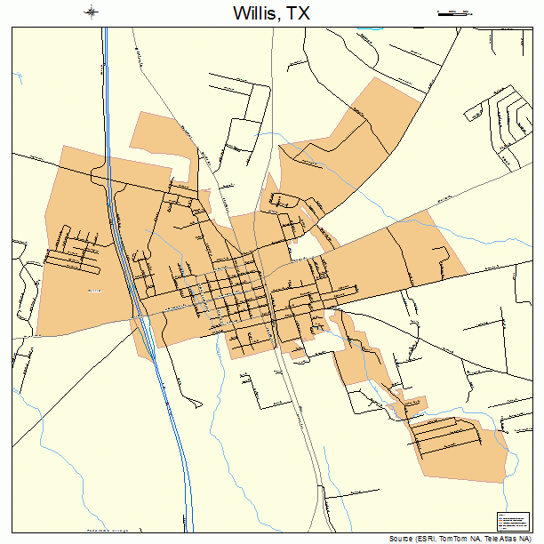 Willis, TX street map