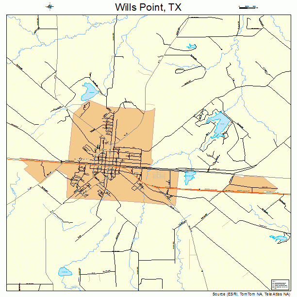 Wills Point, TX street map