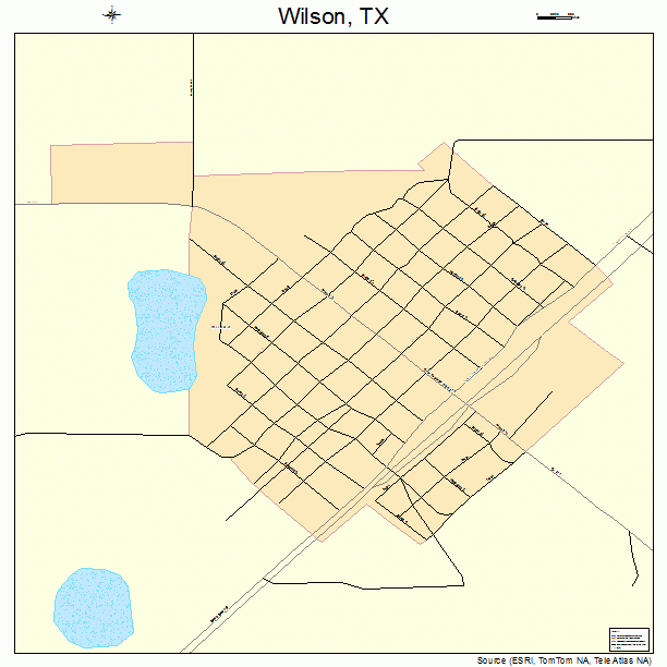 Wilson, TX street map