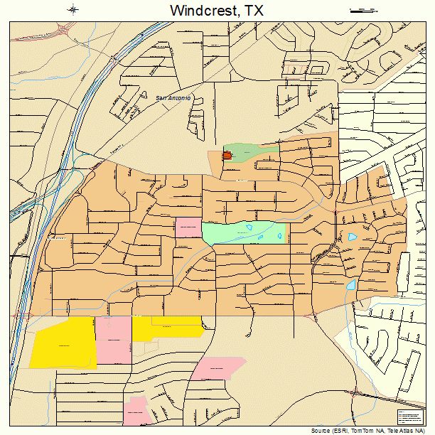 Windcrest, TX street map