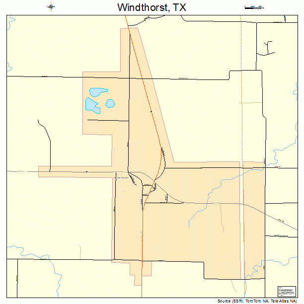 Windthorst, TX street map