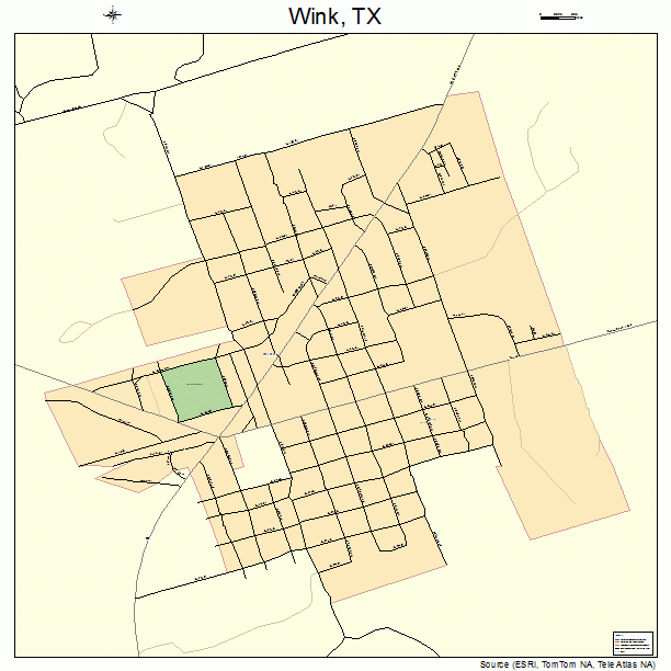 Wink, TX street map