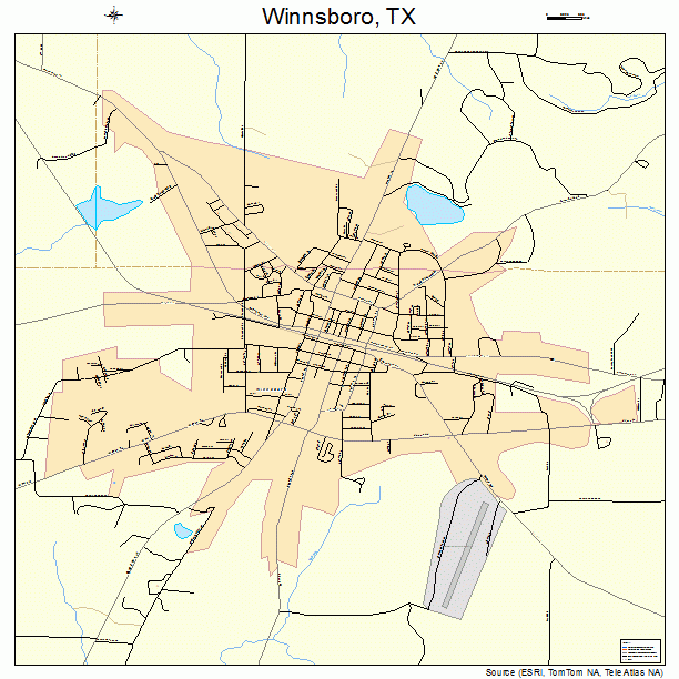Winnsboro, TX street map