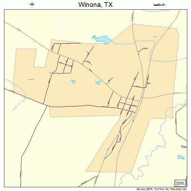 Winona, TX street map