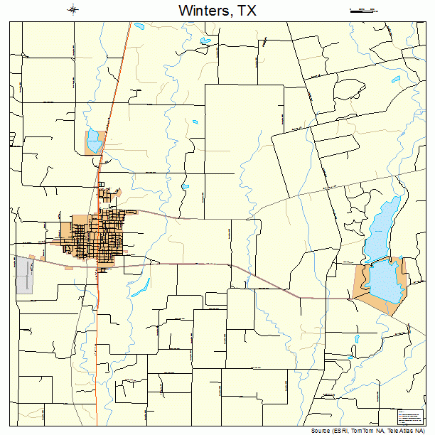 Winters, TX street map