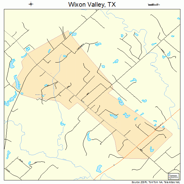 Wixon Valley, TX street map