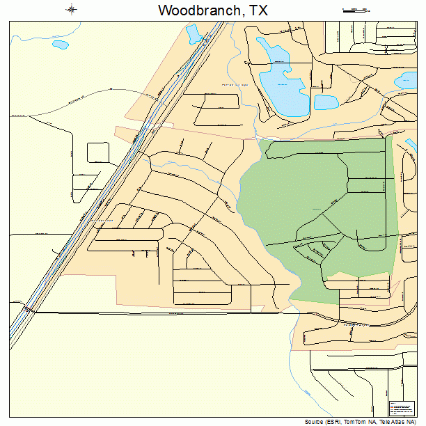 Woodbranch, TX street map