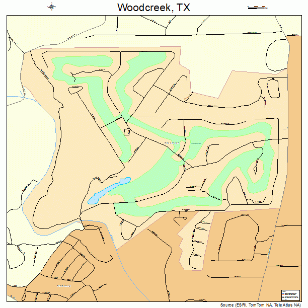 Woodcreek, TX street map