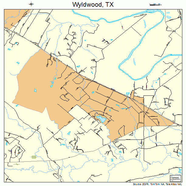 Wyldwood, TX street map