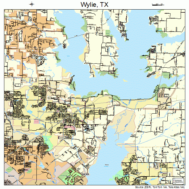 Wylie, TX street map