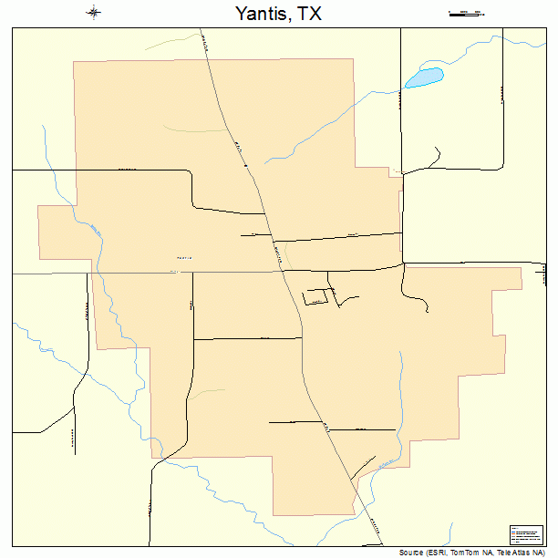 Yantis, TX street map