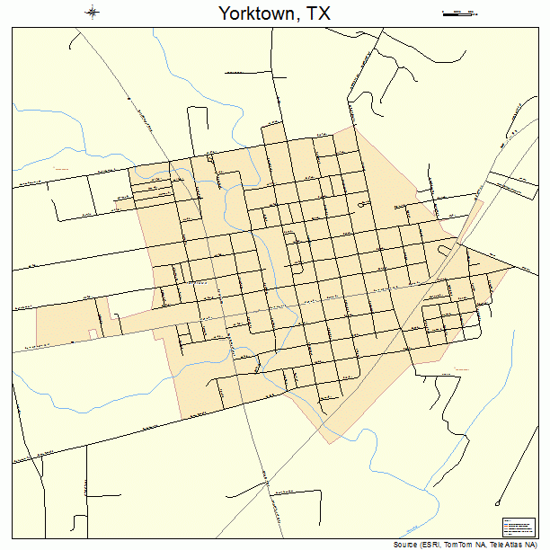 Yorktown, TX street map