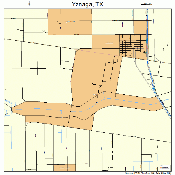 Yznaga, TX street map