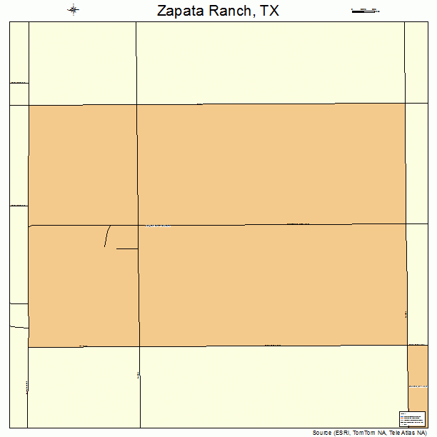Zapata Ranch, TX street map