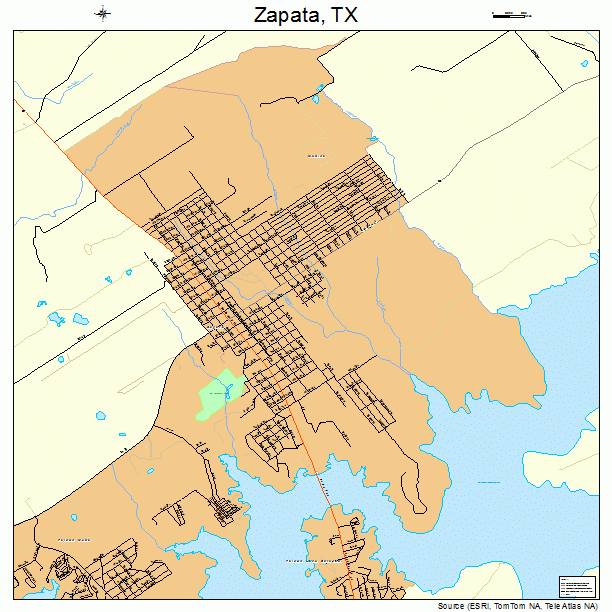 Zapata, TX street map