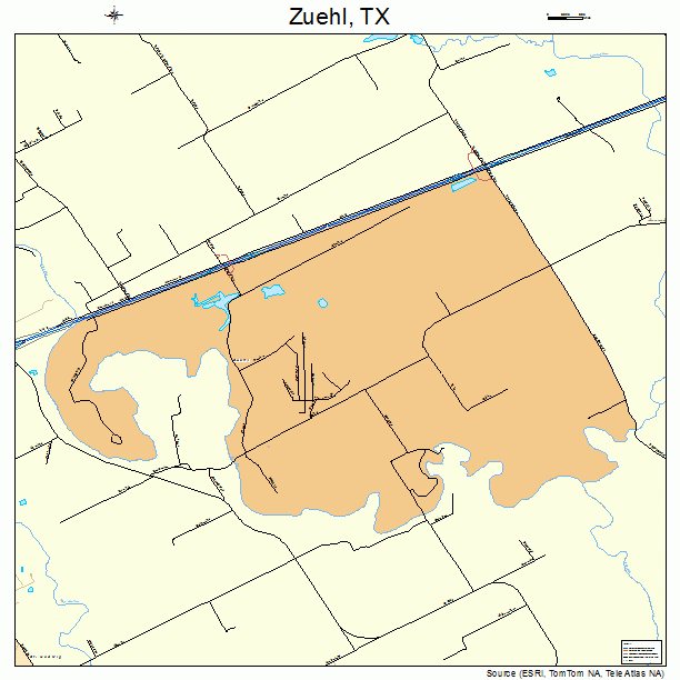 Zuehl, TX street map