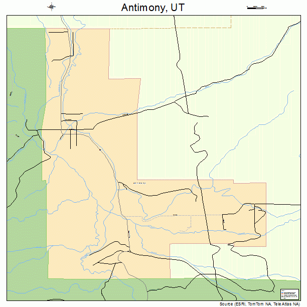 Antimony, UT street map