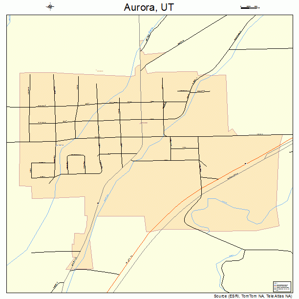 Aurora, UT street map