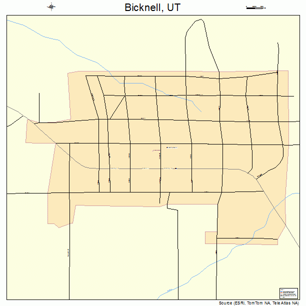 Bicknell, UT street map