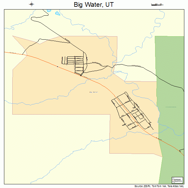 Big Water, UT street map