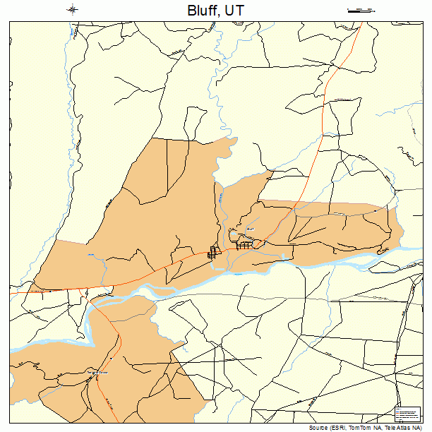 Bluff, UT street map