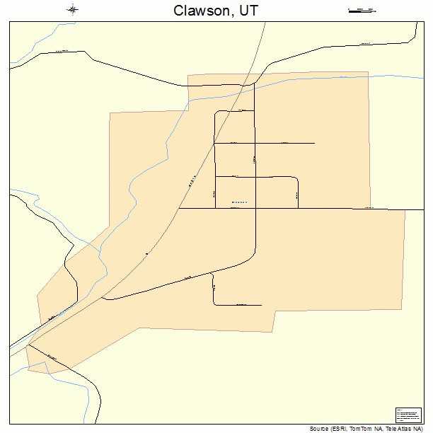 Clawson, UT street map