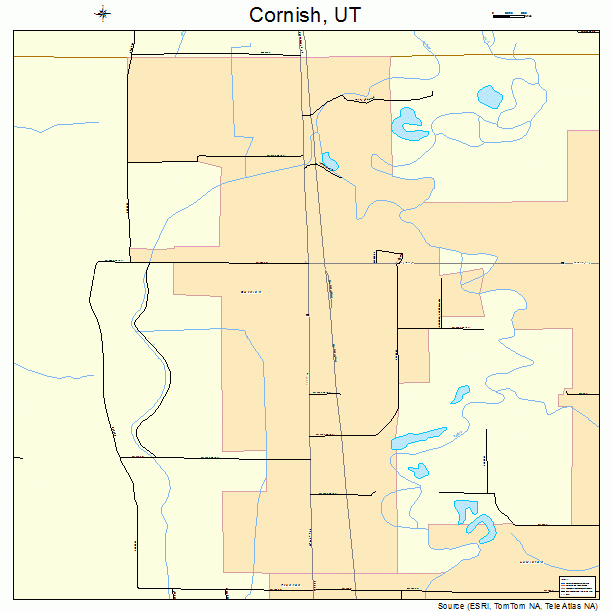 Cornish, UT street map