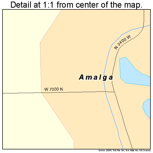 Amalga, Utah road map detail