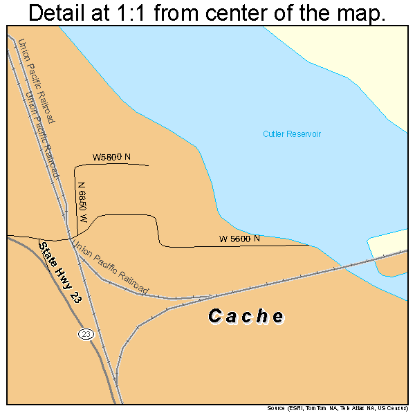 Cache, Utah road map detail