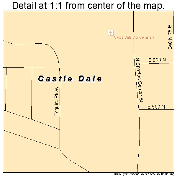 Castle Dale, Utah road map detail