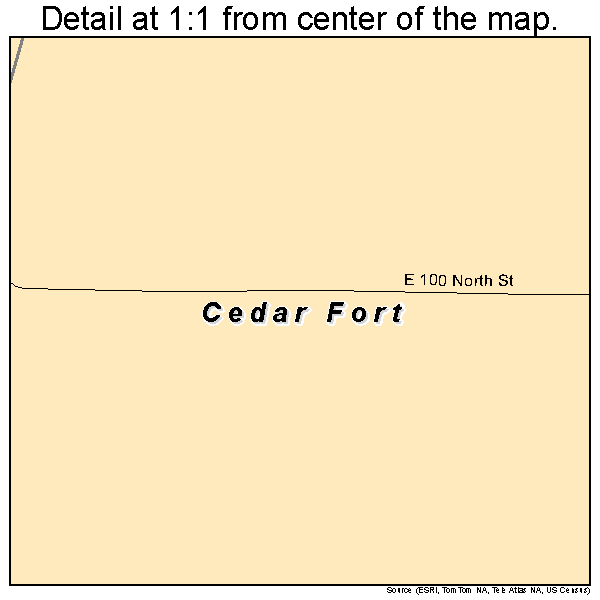 Cedar Fort, Utah road map detail