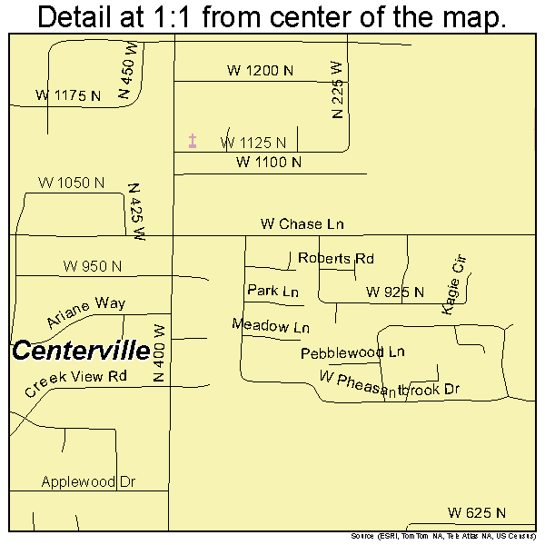 Centerville, Utah road map detail