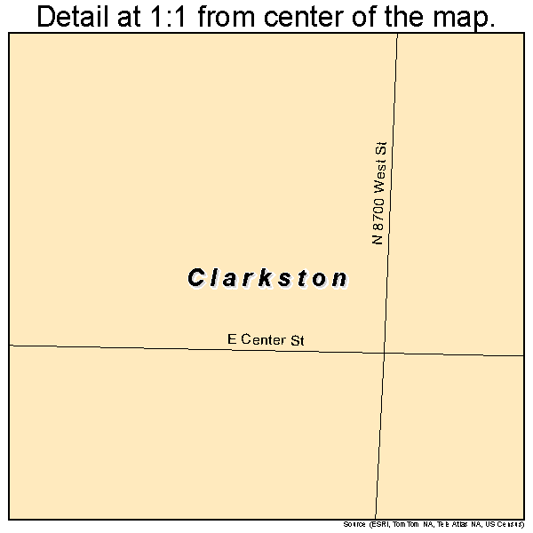 Clarkston, Utah road map detail