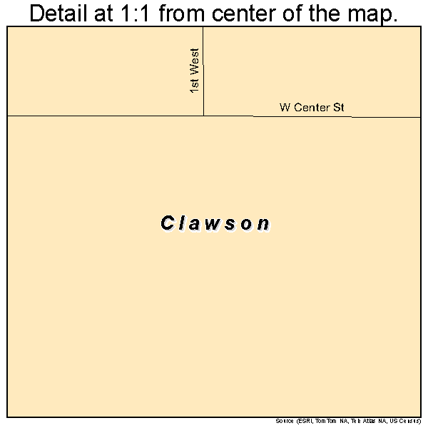 Clawson, Utah road map detail