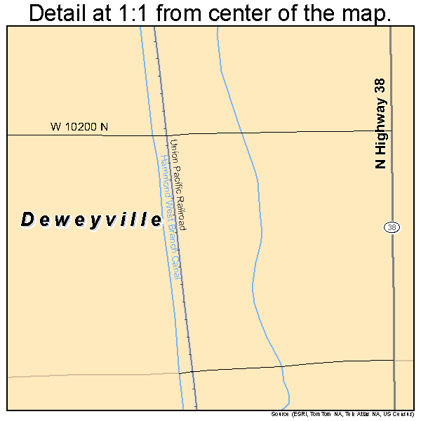 Deweyville, Utah road map detail